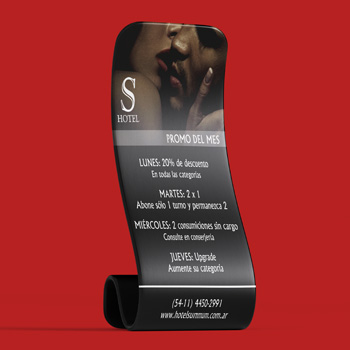 Diseño de carpitas promocinales para Disssors Hotel - follería y varios