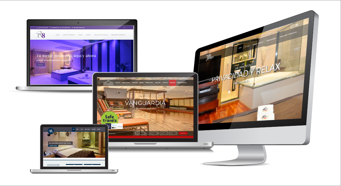 Diseños webs responsive realizados por Contexto Creativo para hoteles alojamiento